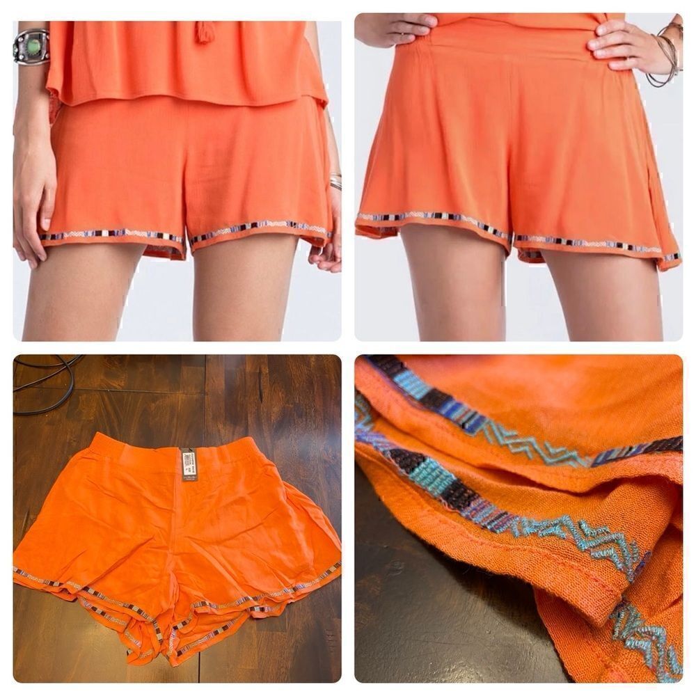 NWT Miss Me Lightweight Embroidered Shorts Large
